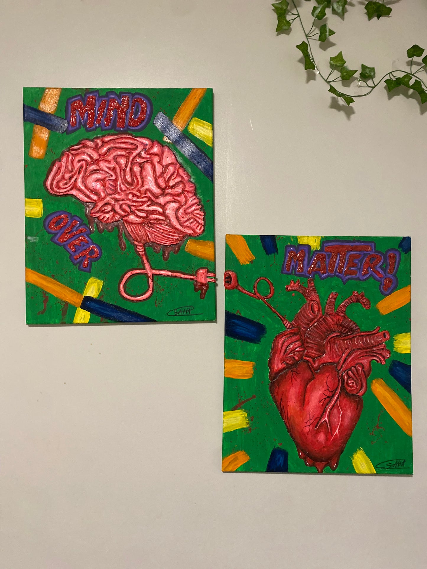 Mind Over Matter Painting- An Original 2-Piece Painting