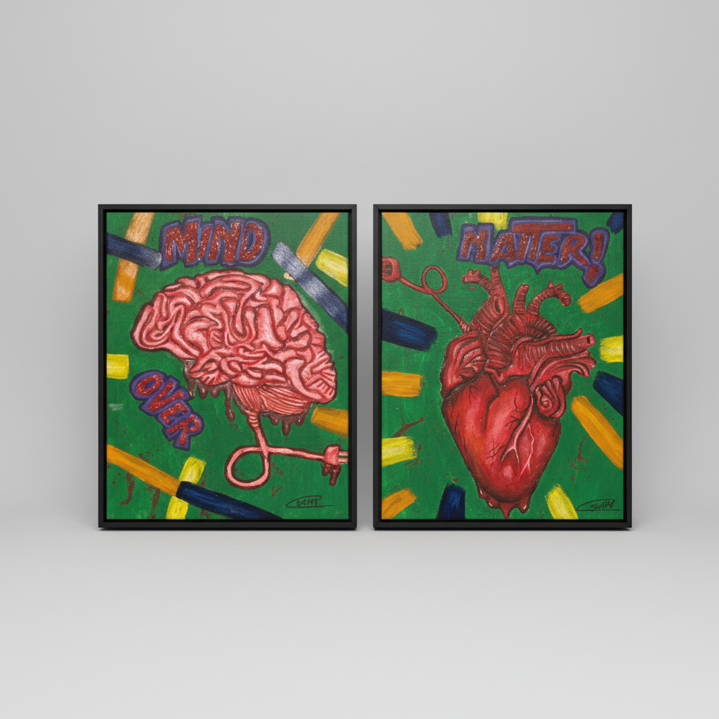 Mind Over Matter Painting- An Original 2-Piece Painting